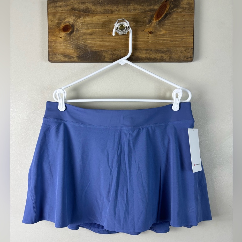 NEW Lululemon Lightweight High-Rise Tennis Skirt - Oasis Blue - Size 14 -Pockets
